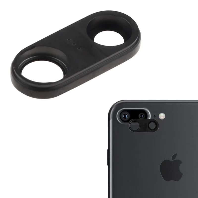 Lente y marco de cámara iPhone 7 Plus 8 Plus Negro