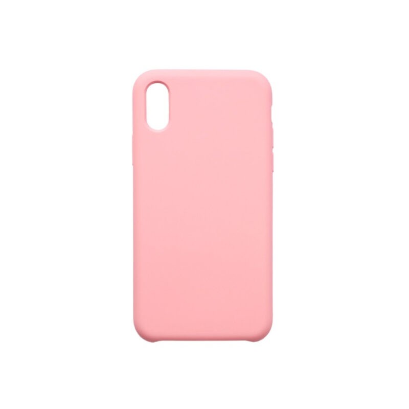 Funda de silicona rosa para iPhone X XS