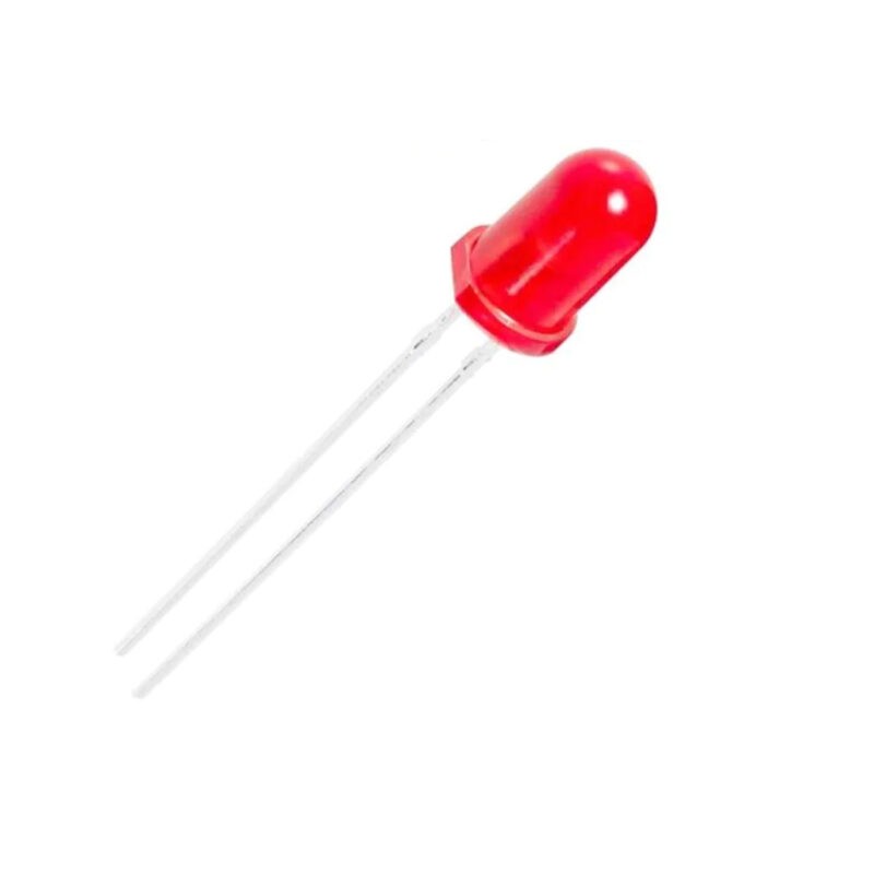 LED difuso rojo de 5 mm
