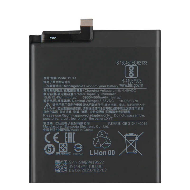 Batería para Xiaomi Mi 9T K20 BP41 3900mah