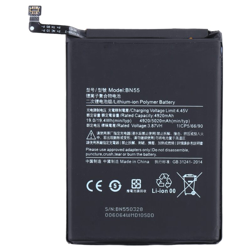 Batería Xiaomi Redmi Note 9s BN55 5020mah