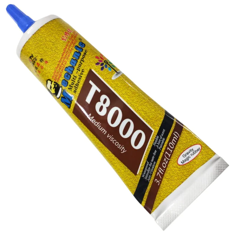 Pegamento adhesivo transparente profesional T8000 110ML