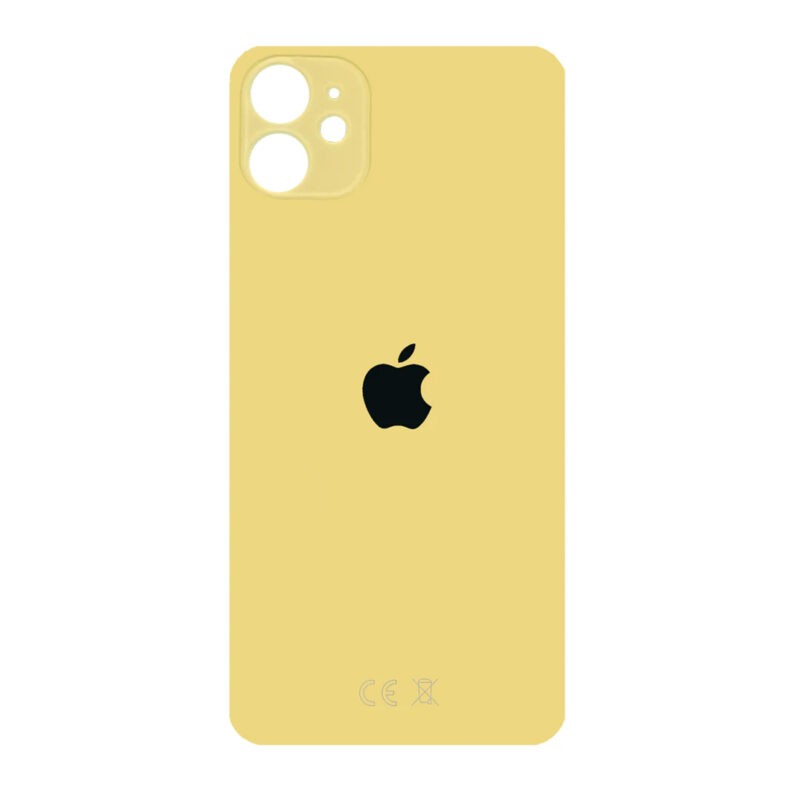 Cubierta trasera del iPhone 11 de fácil instalación amarilla